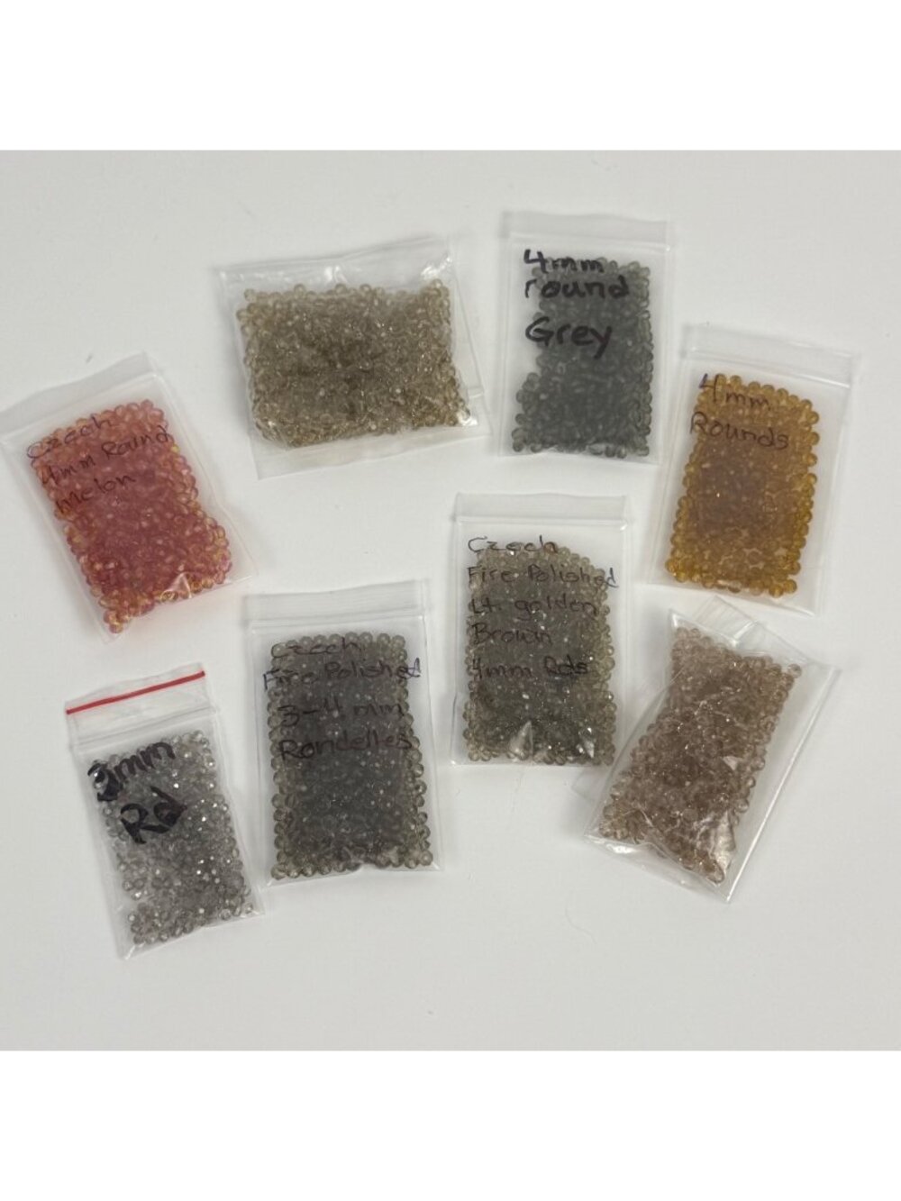 Bead Lot Czech Glass 3 & 4mm Multicolor Earth Tones Jewelry Making